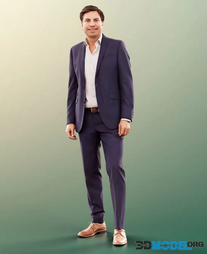 Smiling Business Man with Brown Hair (PBR)