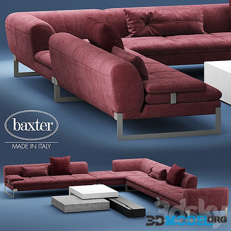 Sofa BAXTER VIKTOR Corner sectional leather sofa
