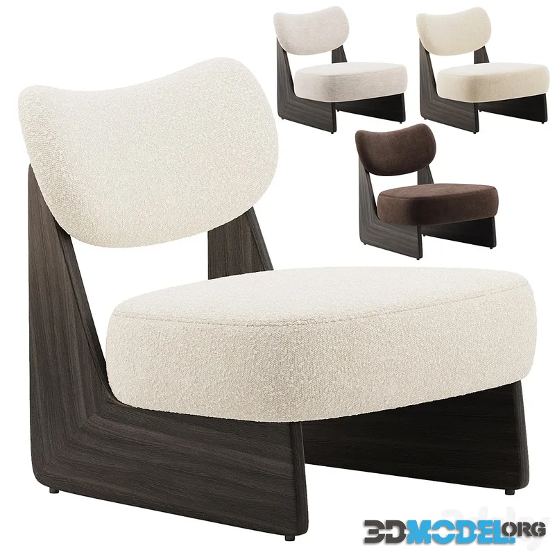 Solange Performance Boucle Chair (beige and brown)