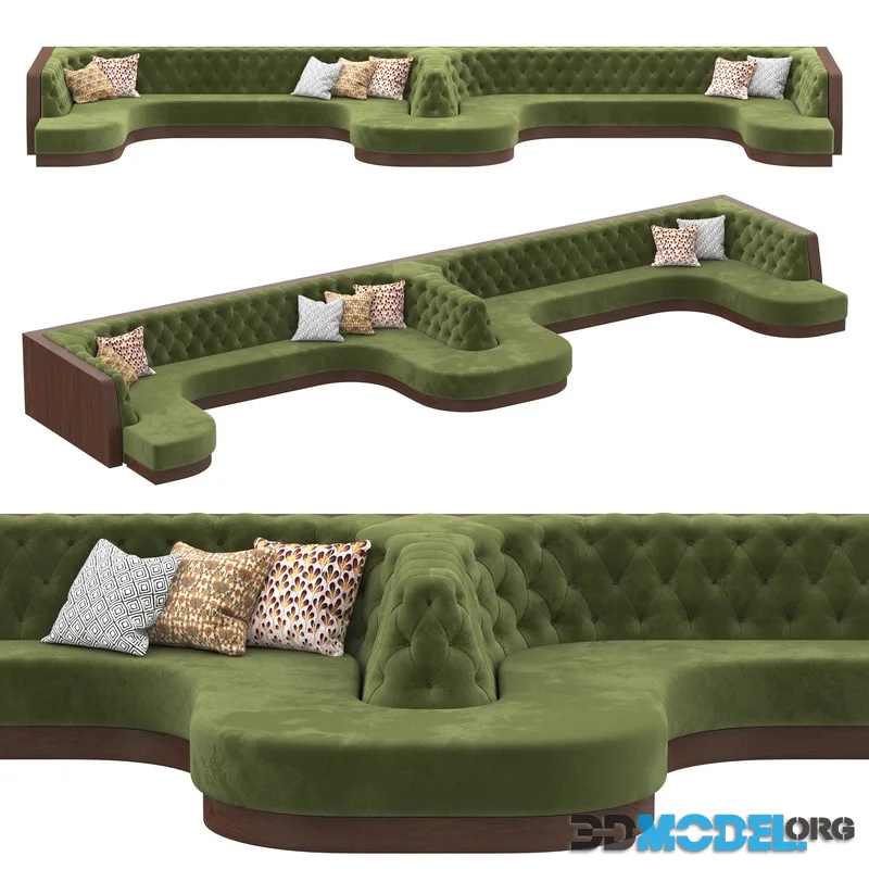 Spa lobby banquette
