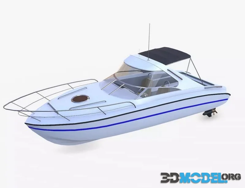 Speddboat 018 Low-poly (PBR)
