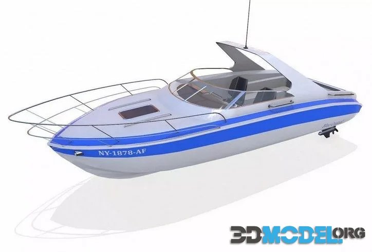 Speedboat 015 Low-poly (PBR)