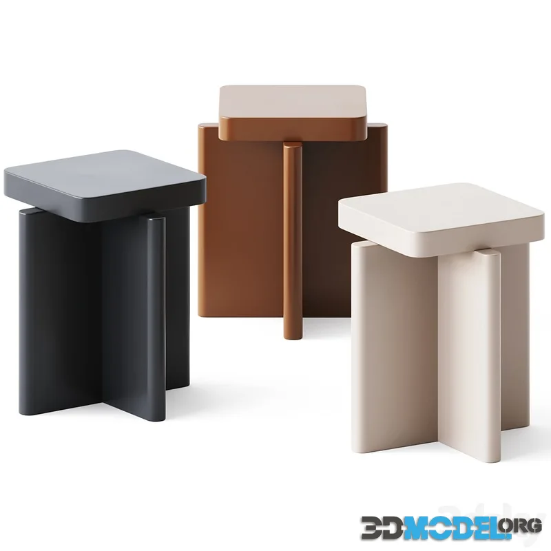 Spina Side Table in Lac Wood Off-White 1 Edited by Portego
