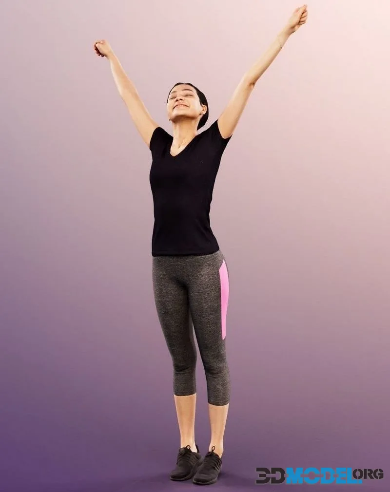 Sport Woman Feel Good Victory Pose (PBR)
