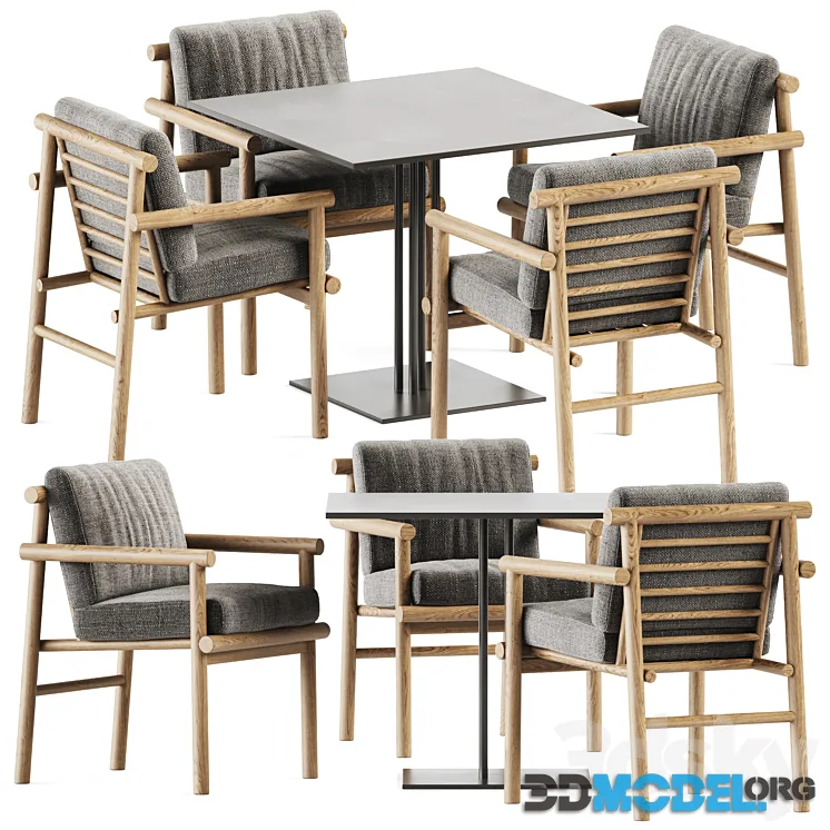 Table Ringer by Kettal and Ayana Chair by B&B Italia Outdoor Furniture