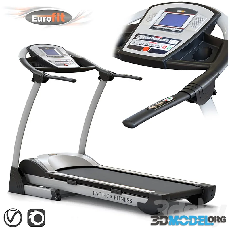 Treadmill EUROFIT Pacifica fitness. Training apparatus