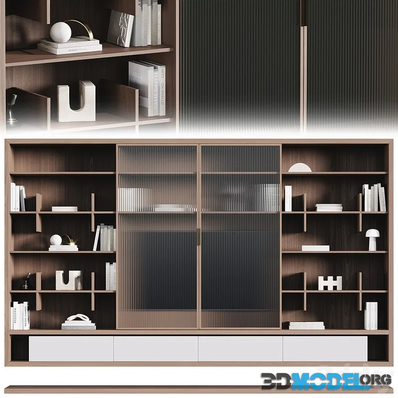 TV set 1 (Wood, Glass)