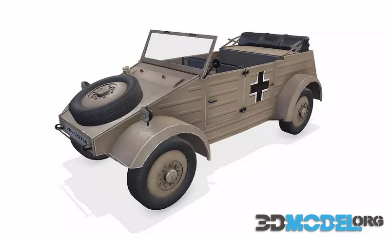 Type 82 Kubelwagen WWII German Military Car Low-poy (PBR)