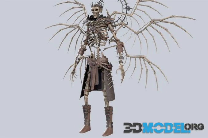 Undead mage low-poly (PBR)