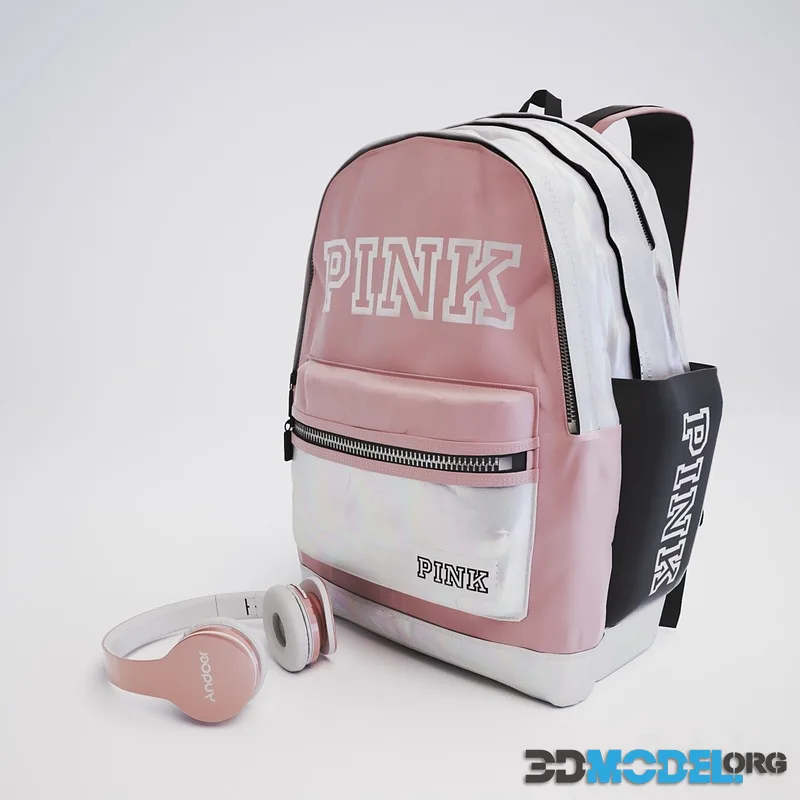 Victoria's Secret Campus PINK BEGONIA IRID METALLIC Backpack