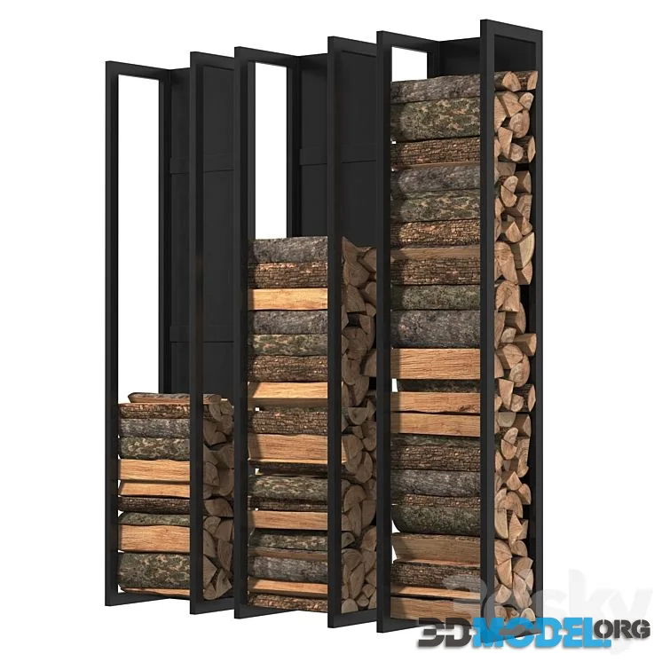 Wall firewood rack D790BK