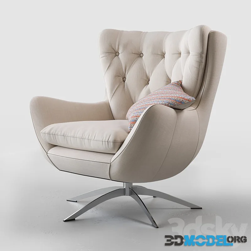 WELLS UPHOLSTERED SWIVEL ARMCHAIR