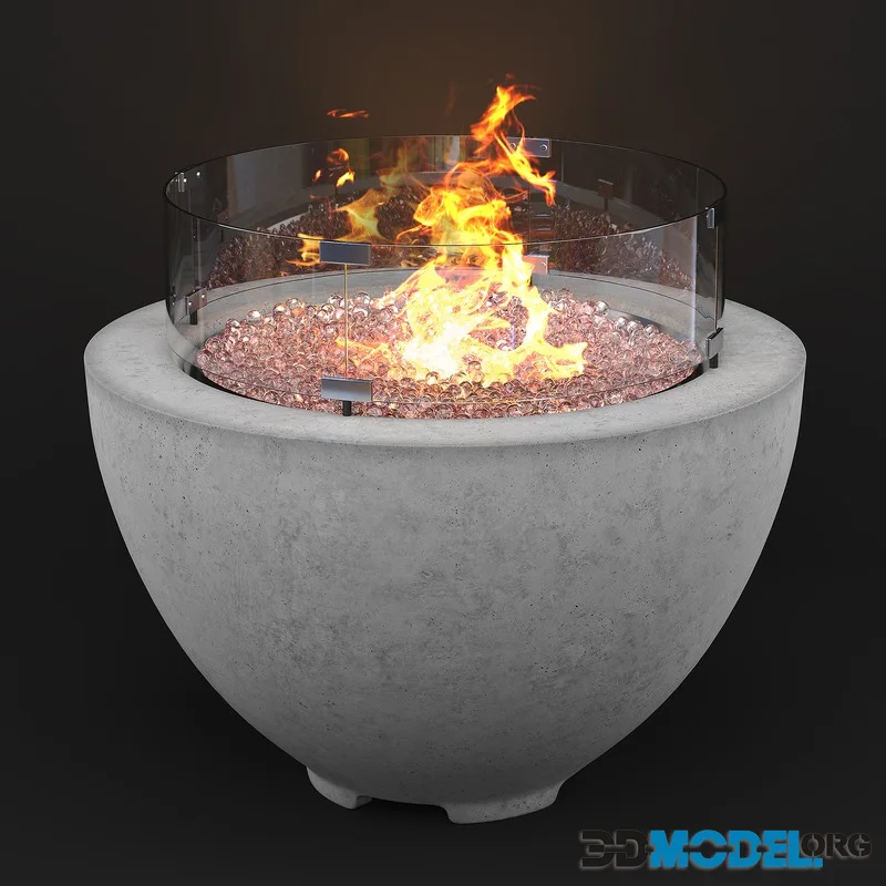 Wyfair – Cove Concrete Propane Natural Gas Fire Pit