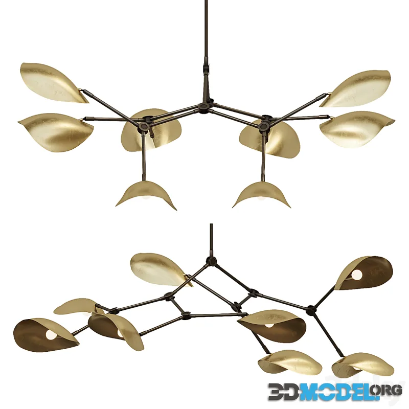 101 Copenhagen STINGRAY Chandelier Brass