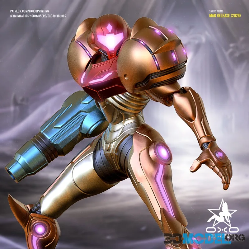 OXO3D Figures - Samus Aran Metroid Prime – Printable