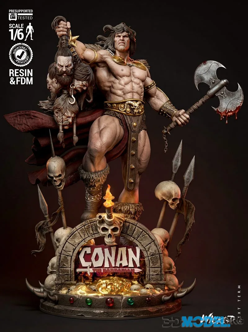 Wicked - Conan The Barbarian Sculpture – Printable