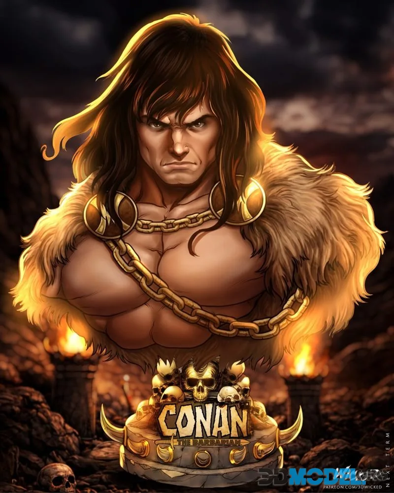 Wicked - Conan The Barbarian Portrait Bust – Printable