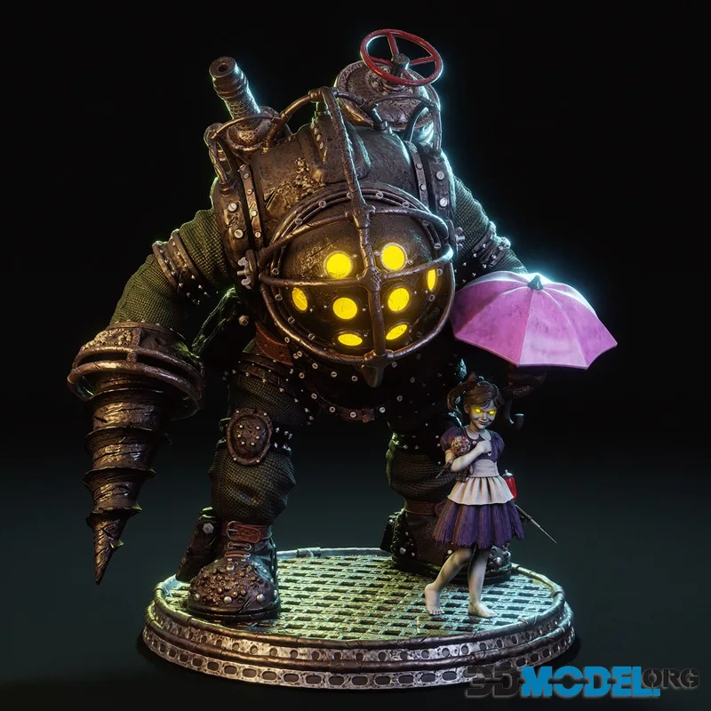CA 3D Studios - Big Daddy and Little Sister – Printable