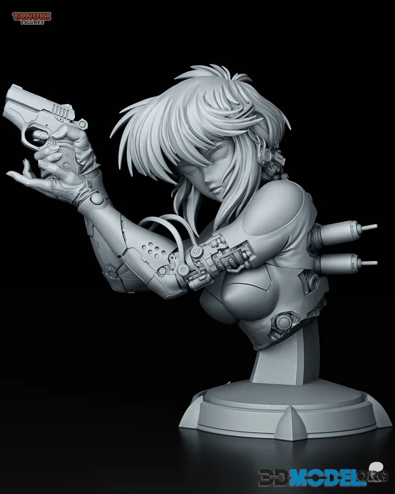 Tanuki Figures - Motoko Bust – Printable