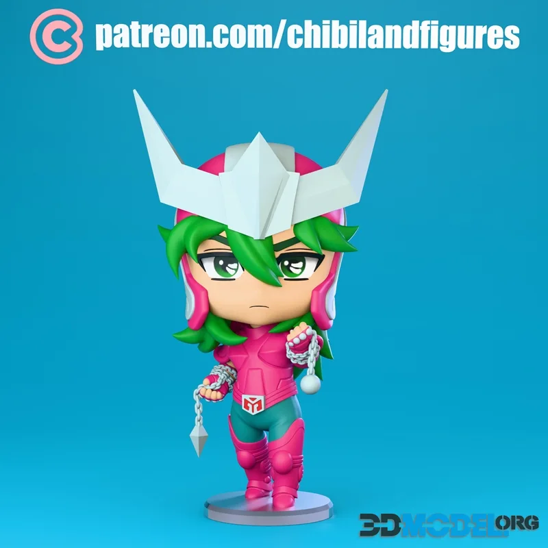 Chibi Land Figures - Andromeda Shun Chibi - Saint Seiya Fanart – Printable