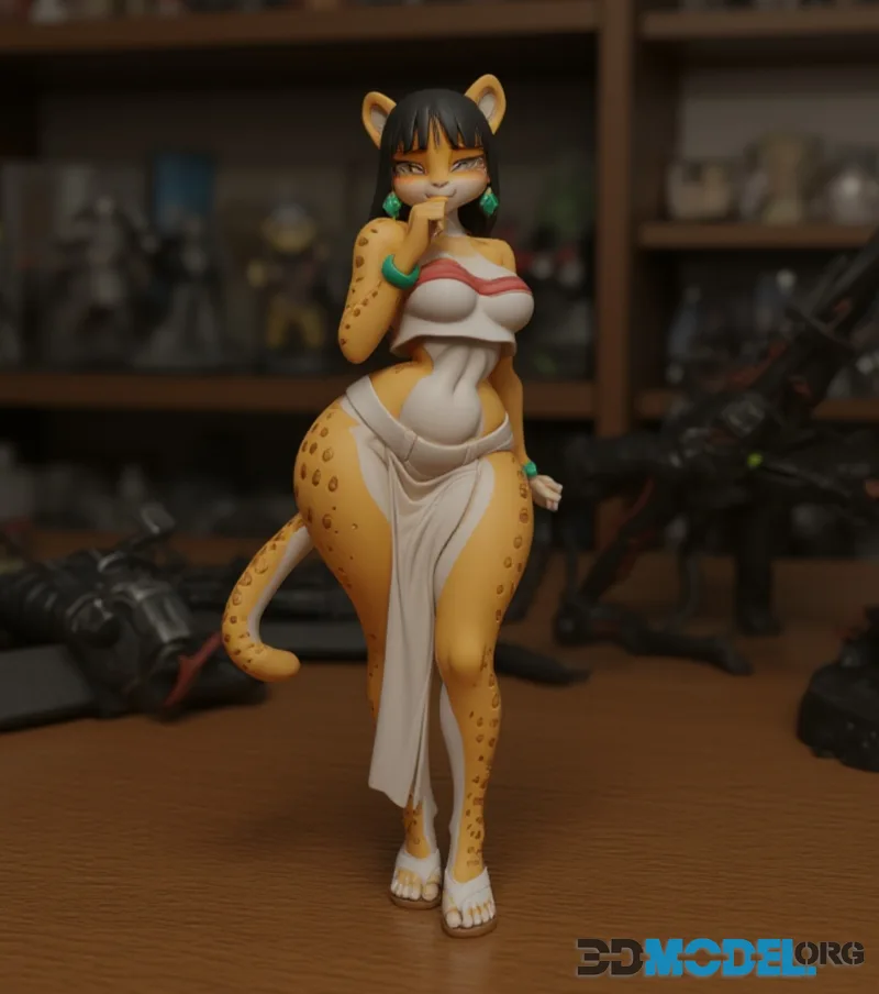 Chel Road to EL Dorado Furry cat leopard Girl – Printable
