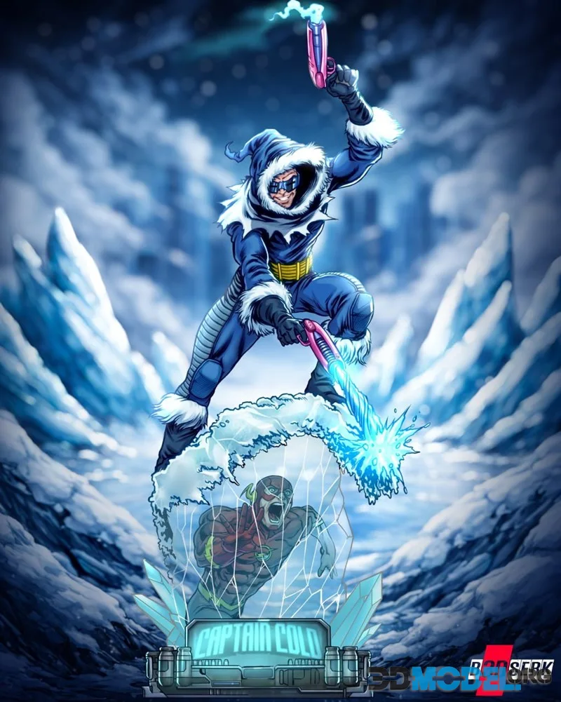 B3DSERK - Captain Cold Sculpture – Printable