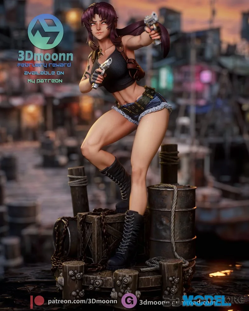 3Dmoonn - Black Lagoon - Revy – Printable