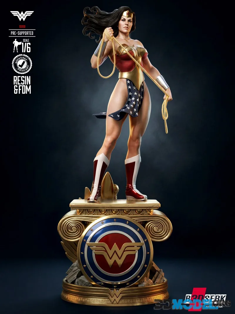 B3DSERK - Wonder Woman Kingdom Come Sculpture – Printable