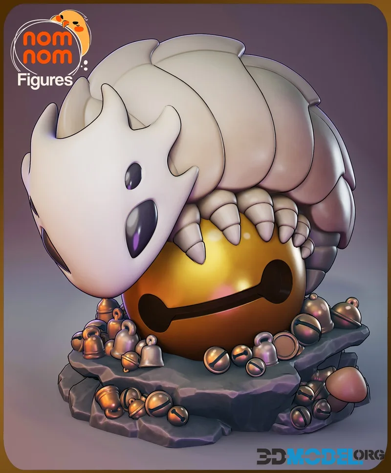 Nomnom Figures - Chibi Bell Beast - Hollow Knight Silksong – Printable