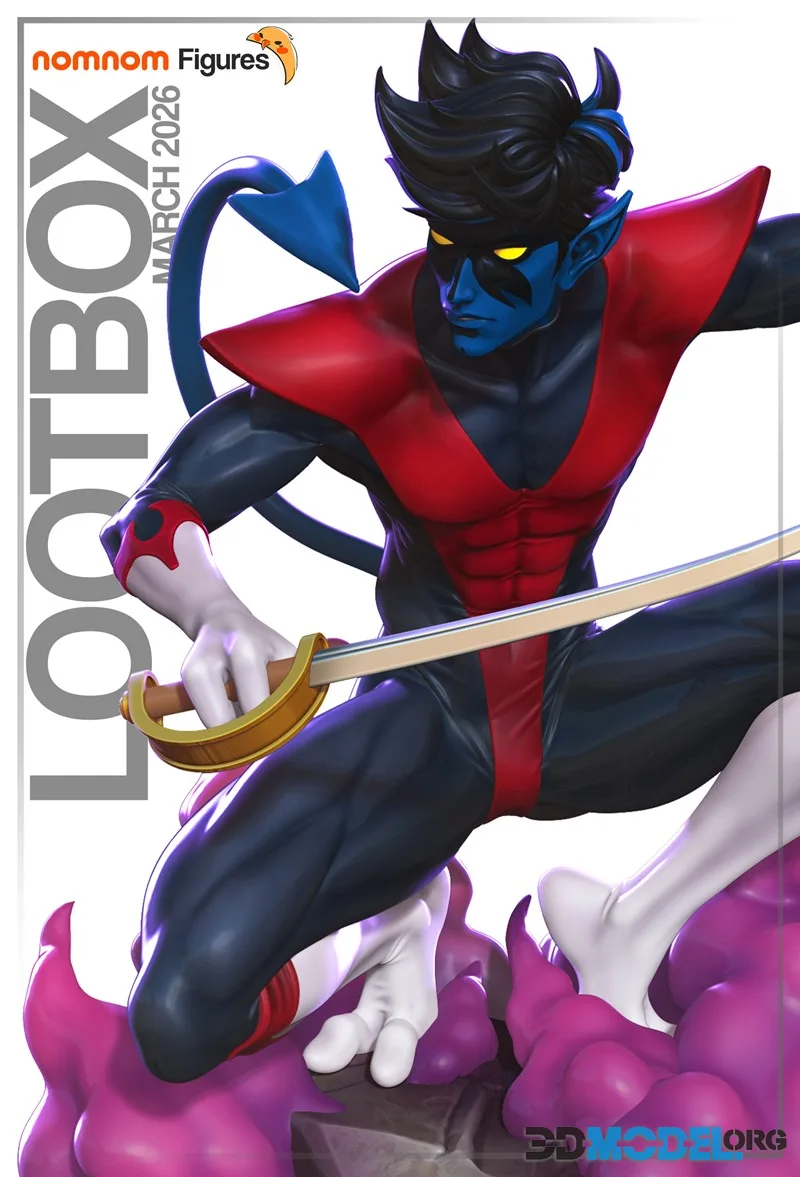 Nomnom Figures - Nightcrawler - Xmen – Printable