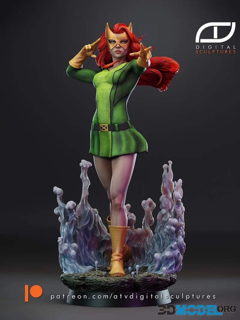 ATV Digital Sculptures - Marvel Girl - Jean Grey – Printable