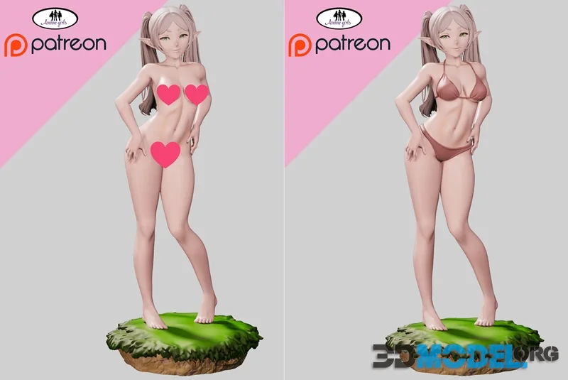Anime Girls - Frieren BIKINI and NSFW Version – Printable
