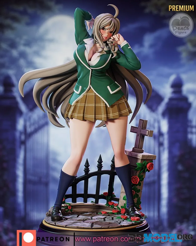 Peach Figure - Moka Akashiya Merged Pink Hair – Printable