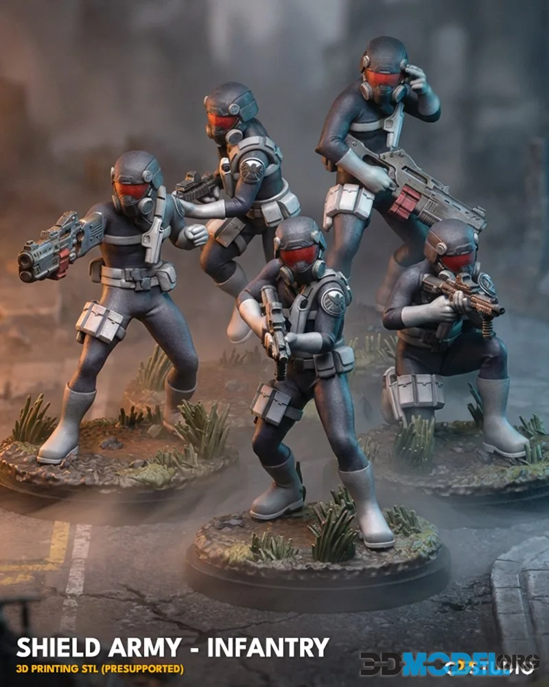 C27 Minis - SHIELD Army - Infantry – Printable