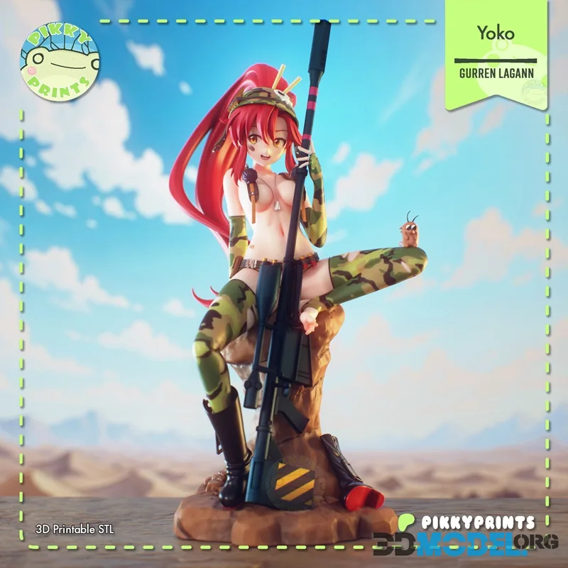 Pikky Prints - Gurren Lagann - Yoko Littner – Printable