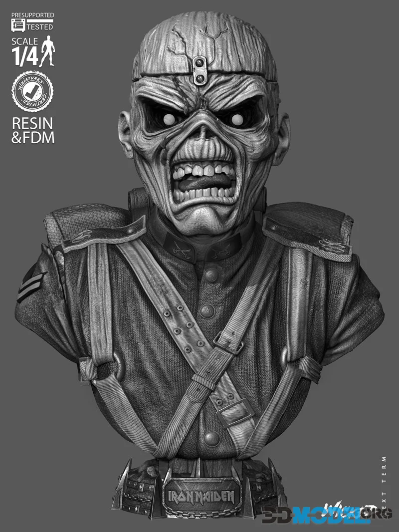 Wicked - Iron Maiden Bust Portrait – Printable