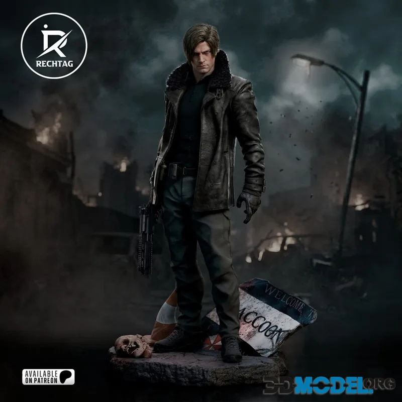 Leon S. Kennedy Residual Evil Statue – Printable