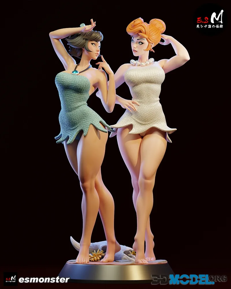 E.S Monster - Betty Rubble & Wilma P2 – Printable