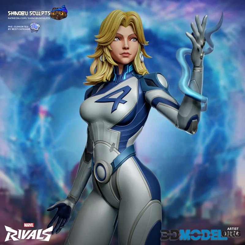 Shinobu Sculpts - Invisible Woman - Marvel Rivals – Printable