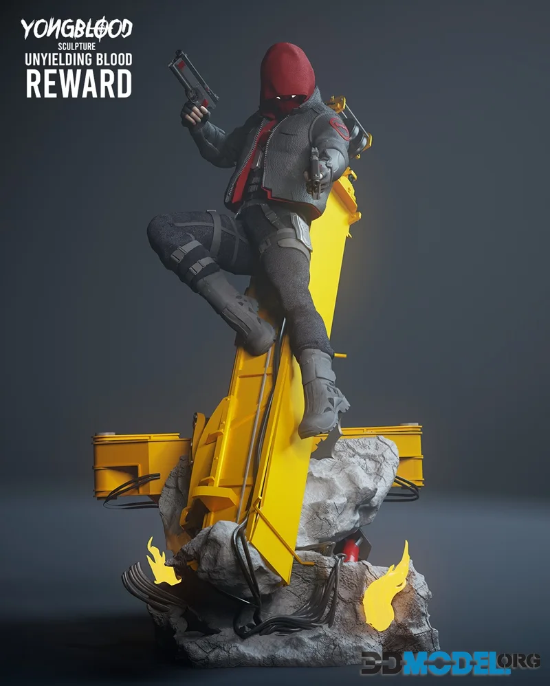 Yongblood Sculpture - Red Hood 2 – Printable