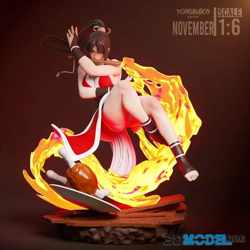 Yongblood Sculpture - Mai Shiranui – Printable