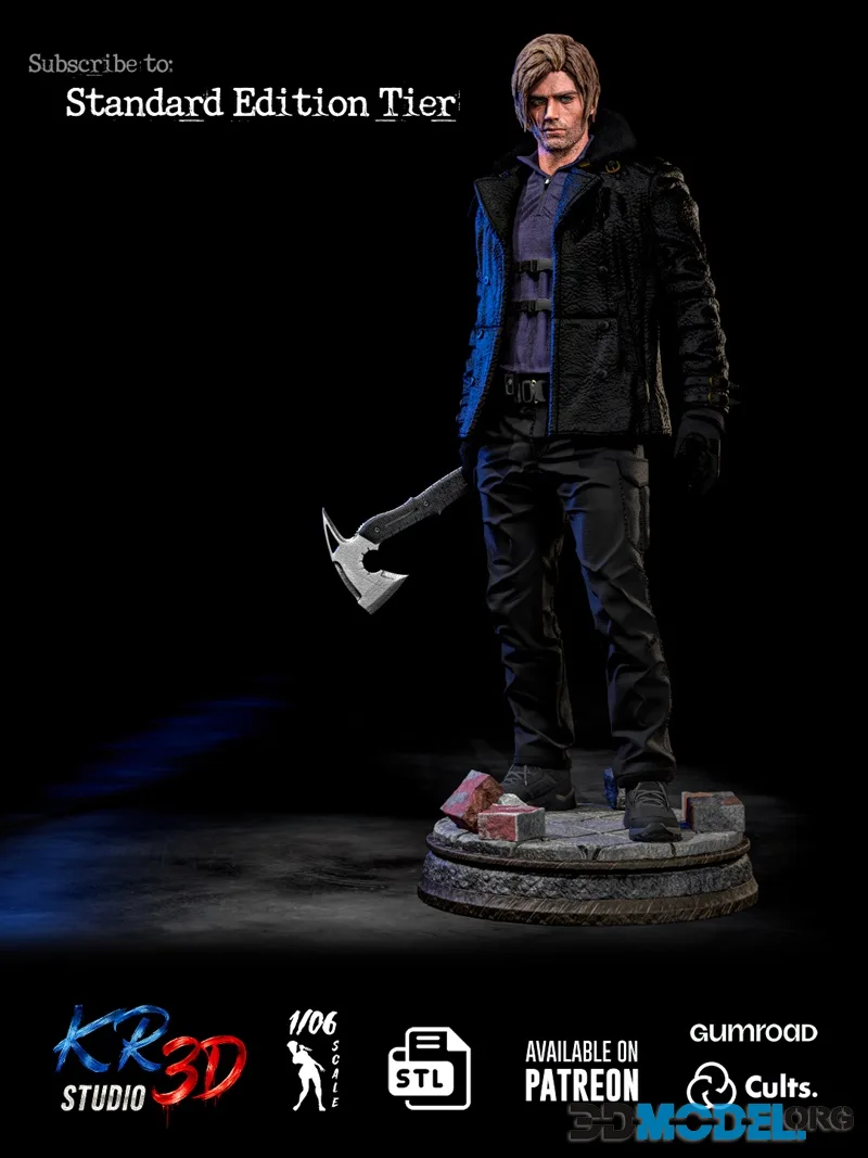 KR3D Studio - Leon Kennedy - Resident Evil Requiem – Printable