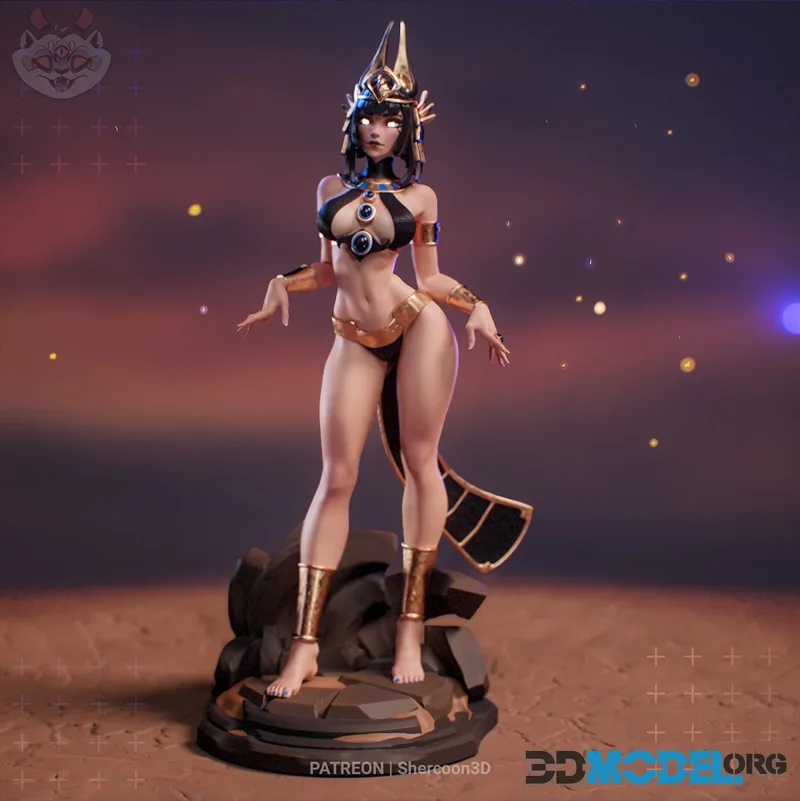 Shercoon3D - Nephira – Pharaoh's Summoner – Printable