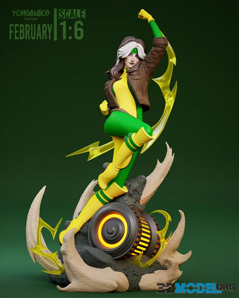 Yongblood Sculpture - Rogue X-Men – Printable