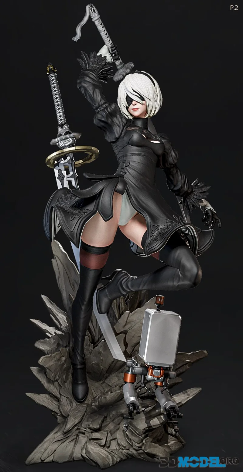 E.S Monster - 2B (includes 3 versions) – Printable