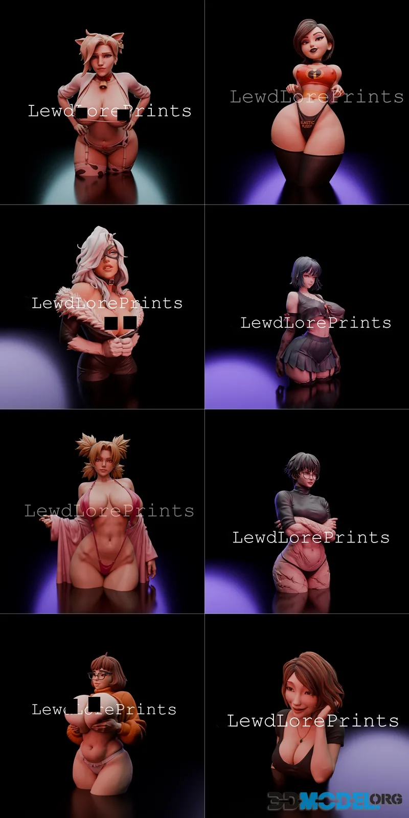 Lewd Lore Prints 8 miniatures – Printable