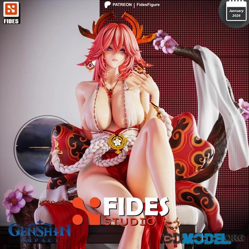Fides Figure - Yae Miko - Genshin Impact – Printable