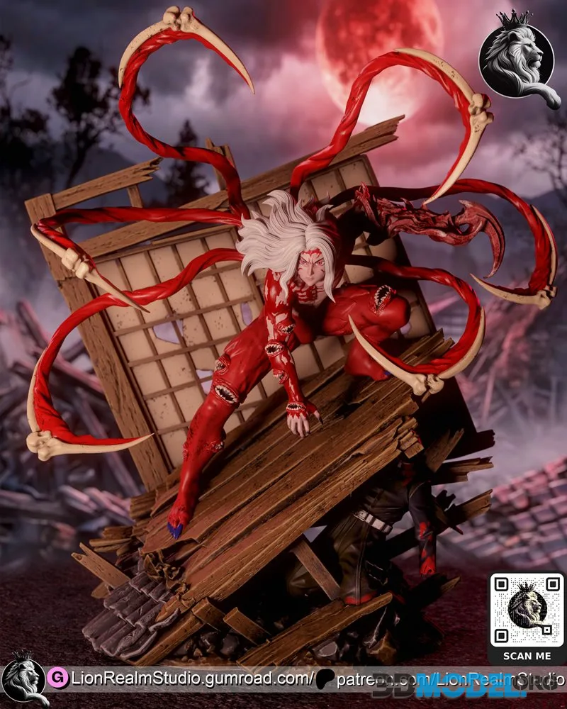LionRealm Studio - Muzan Kibutsuji from Demon Slayer Has – Printable