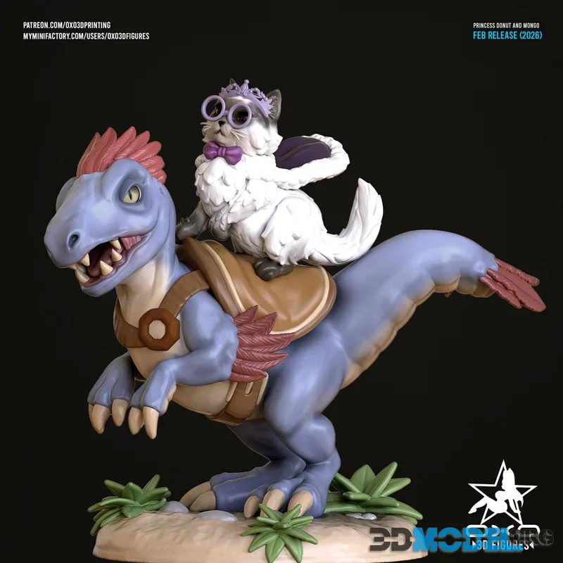 OXO3D Figures - Princess Donut and Mongo – Printable
