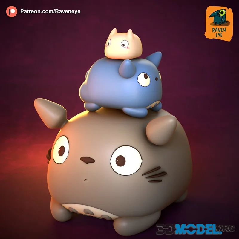 Raven Eye - Totoro and Little Totoros – Printable